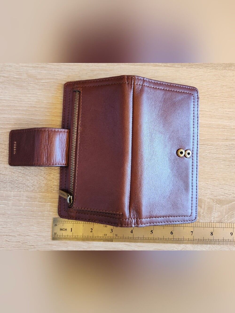 Fossil Chestnut Brown Leather Women's Wallet - Picture 4 of 8